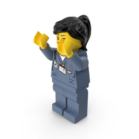 Lego Woman Doctor Arms Up PNG & PSD Images