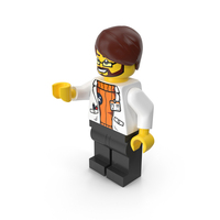 Lego Man Scientist Arms Middle Down PNG & PSD Images
