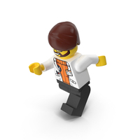 Lego Man Scientist Running PNG & PSD Images