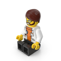 Lego Man Scientist Sitting PNG & PSD Images