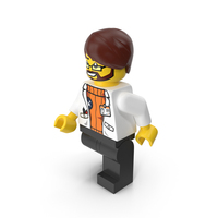 Lego Man Scientist Walking PNG & PSD Images