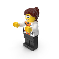 Lego Woman Scientist With Arms In Middle PNG & PSD Images