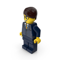 Lego Man Executive With Arms Down PNG & PSD Images