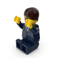 Lego Man Executive Sitting With Arms Up PNG & PSD Images