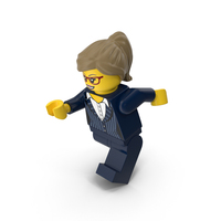 Lego Woman Executive Running PNG & PSD Images