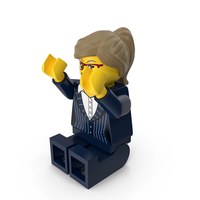 Lego Woman Executive Sitting With Arms Up PNG & PSD Images