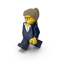 Lego Woman Executive Walking PNG & PSD Images