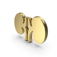 Gold Kidney Medical Symbol PNG & PSD Images