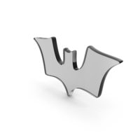 Black Glass Halloween Bat Symbol PNG & PSD Images