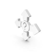 Four Side Directional Arrows Question Mark PNG & PSD Images