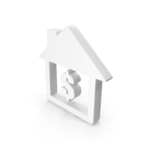 White Dollar Home Symbol PNG & PSD Images