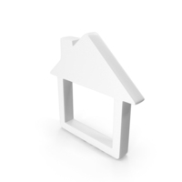 White Home Frame Symbol PNG & PSD Images