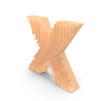 Wavy Shape Letter X PNG & PSD Images