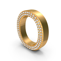 Gold With Diamond Letter O PNG & PSD Images