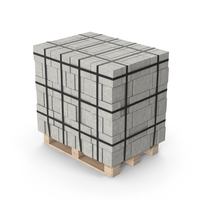 Concrete Blocks On Wood Pallet PNG & PSD Images