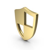 Crossed Shield Symbol Gold PNG & PSD Images