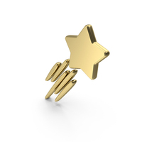 Star Shooting Symbol Gold PNG & PSD Images