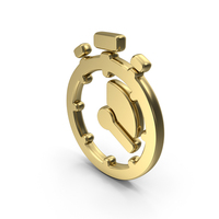 Gold Stopwatch Symbol PNG & PSD Images
