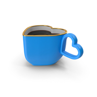 Blue Heart Cup PNG & PSD Images