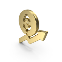 Dollar Financial Growth Symbol Gold PNG & PSD Images