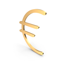 Gold Euro Symbol PNG & PSD Images