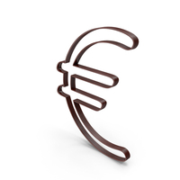Wooden Euro Outline Symbol PNG & PSD Images