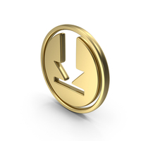 Download Arrow Symbol Gold PNG & PSD Images