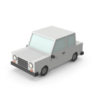 White Cartoony Car PNG & PSD Images