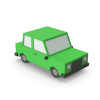 Green Cartoony Car PNG & PSD Images