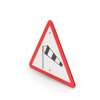 Cross Wind Road Sign PNG & PSD Images