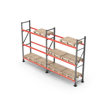 Metal Shelf With Pallets PNG & PSD Images