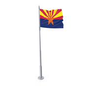 Arizona Flag On Pole PNG & PSD Images