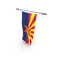 Arizona Flag On Horizontal Pole PNG & PSD Images