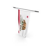 California Flag On Horizontal Pole PNG & PSD Images
