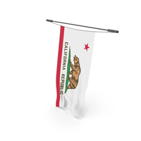 California Flag On Horizontal Pole PNG & PSD Images