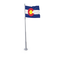 Colorado Flag On Pole PNG & PSD Images
