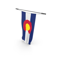 Colorado Flag On Horizontal Pole PNG & PSD Images
