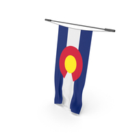 Colorado Flag On Horizontal Pole PNG & PSD Images