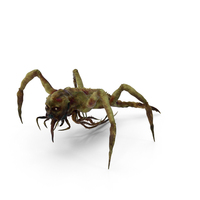 Green Scary Head Monster PNG & PSD Images