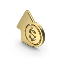 Arrow Up Dollar Increase Revenue Growth Symbol Gold PNG & PSD Images