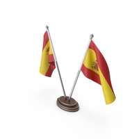 Spain Cloth Two Flags Stand PNG & PSD Images