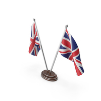 United Kingdom Cloth Two Flags Stand PNG & PSD Images