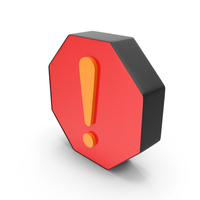 Warning Exclamation Danger Shape Dual Octagon PNG & PSD Images