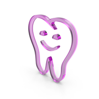 SMILING TOOTH ICON GLASS PNG & PSD Images