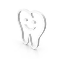 White Smiling Tooth Icon PNG & PSD Images