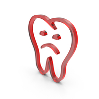 SAD TOOTH ICON GLASS PNG & PSD Images