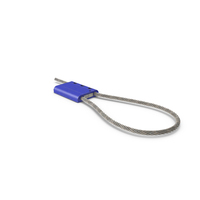 Blue Tight Steel Cable Seal Loop PNG & PSD Images