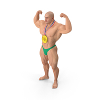 Champion Bodybuilder Man Winner Pose PNG & PSD Images