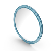 Blue Round Mirror PNG & PSD Images