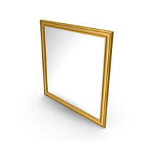 Gold Square Mirror PNG & PSD Images